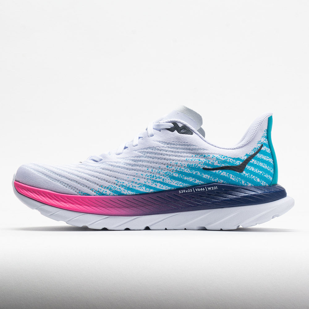 HOKA Mach 5 Men's  White/Scuba Blue